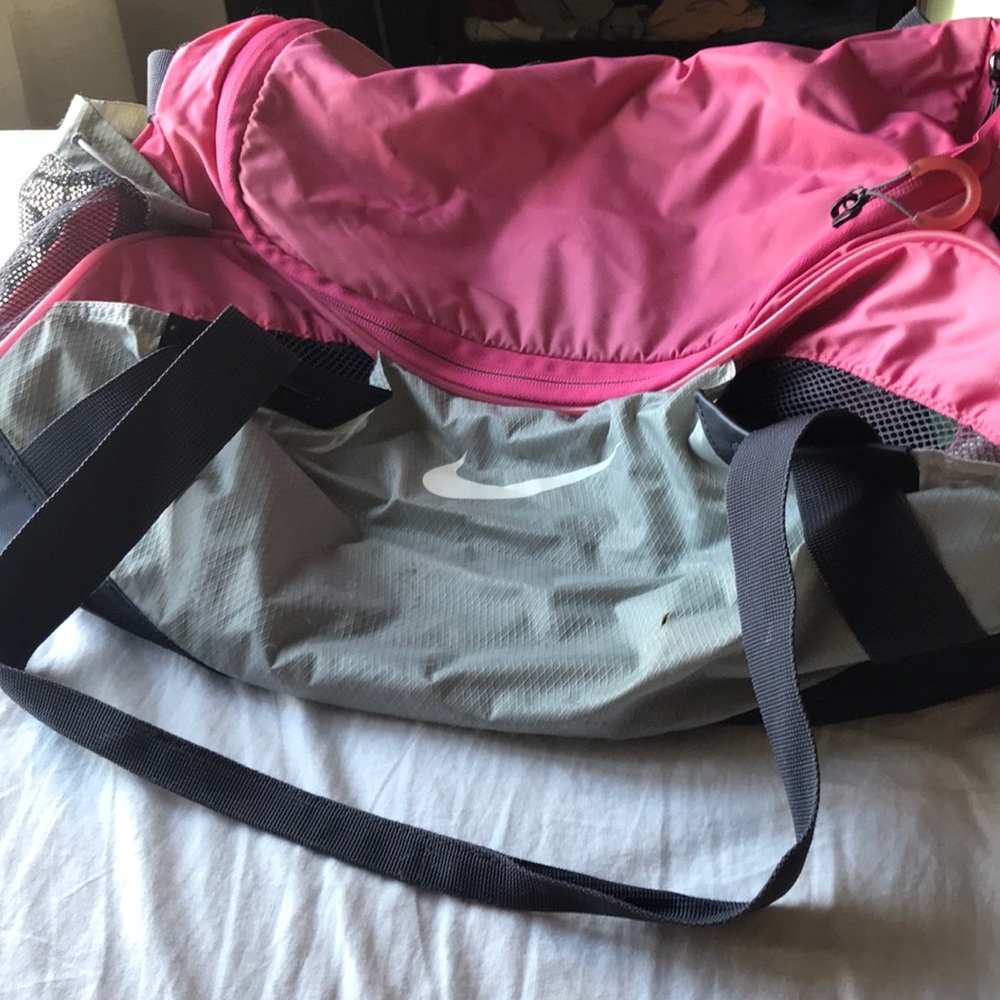 Pink nike gym bag